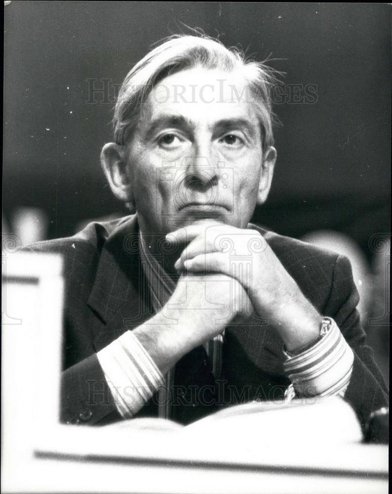 1980 Press Photo General Secretary of TUC at Press Conference - Historic Images
