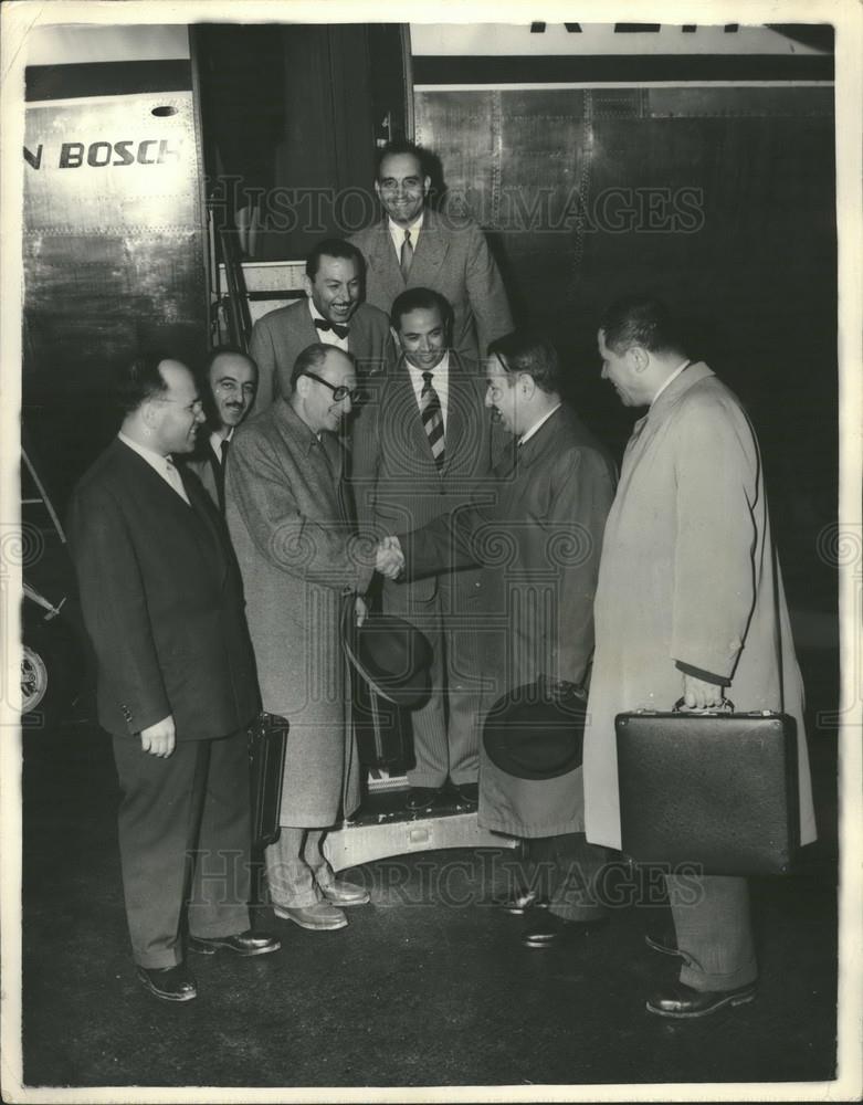 1956 Press Photo Turkey Ambassador Suad Hayri Urtuplu, Ibrahin Sargut - Historic Images