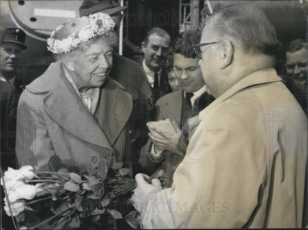 1957 Press Photo Mrs Eleanor Roosevelt in Munich - Historic Images