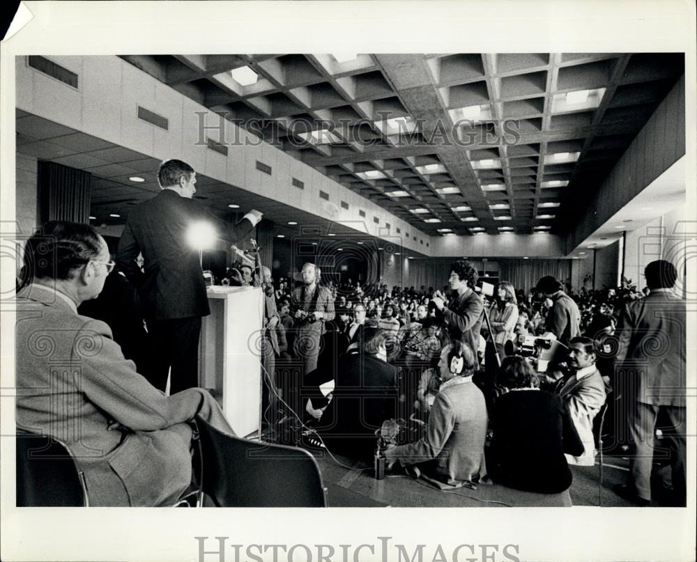 1976 Press Photo Morris K Udall, Democratic Presidential candidate - Historic Images