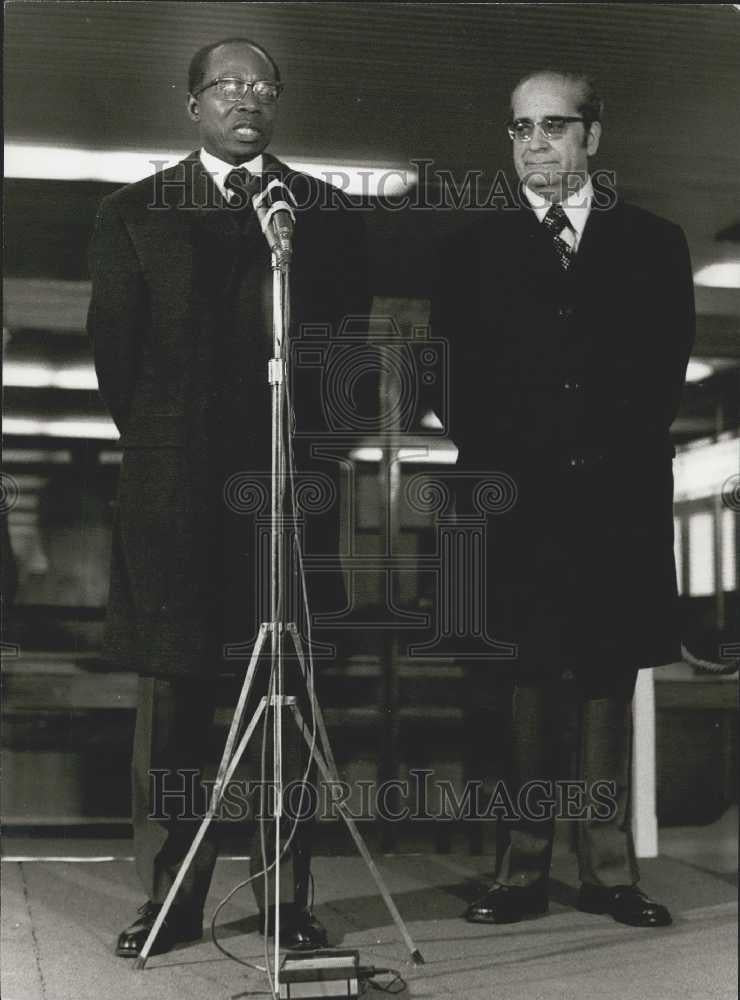 Press Photo Leopold Sedar Senghor in Portugal - Historic Images