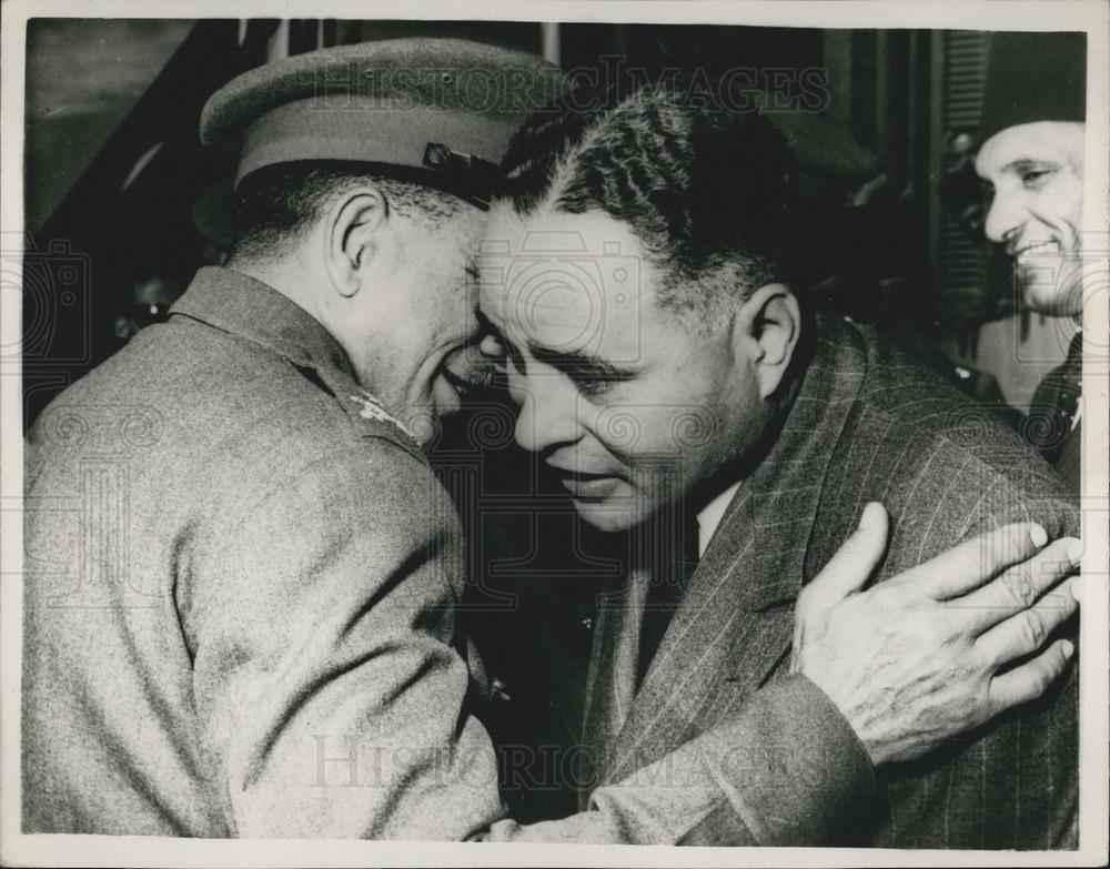 1953 Press Photo General Neguib And Dr. Ralph Bunch Attend Opening Of New HQ - Historic Images