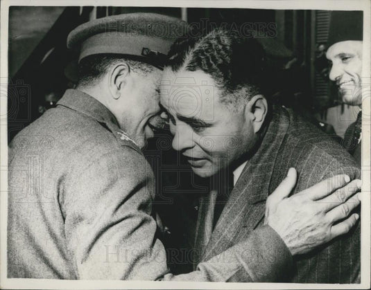 1953 Press Photo General Neguib And Dr. Ralph Bunch Attend Opening Of New HQ - Historic Images