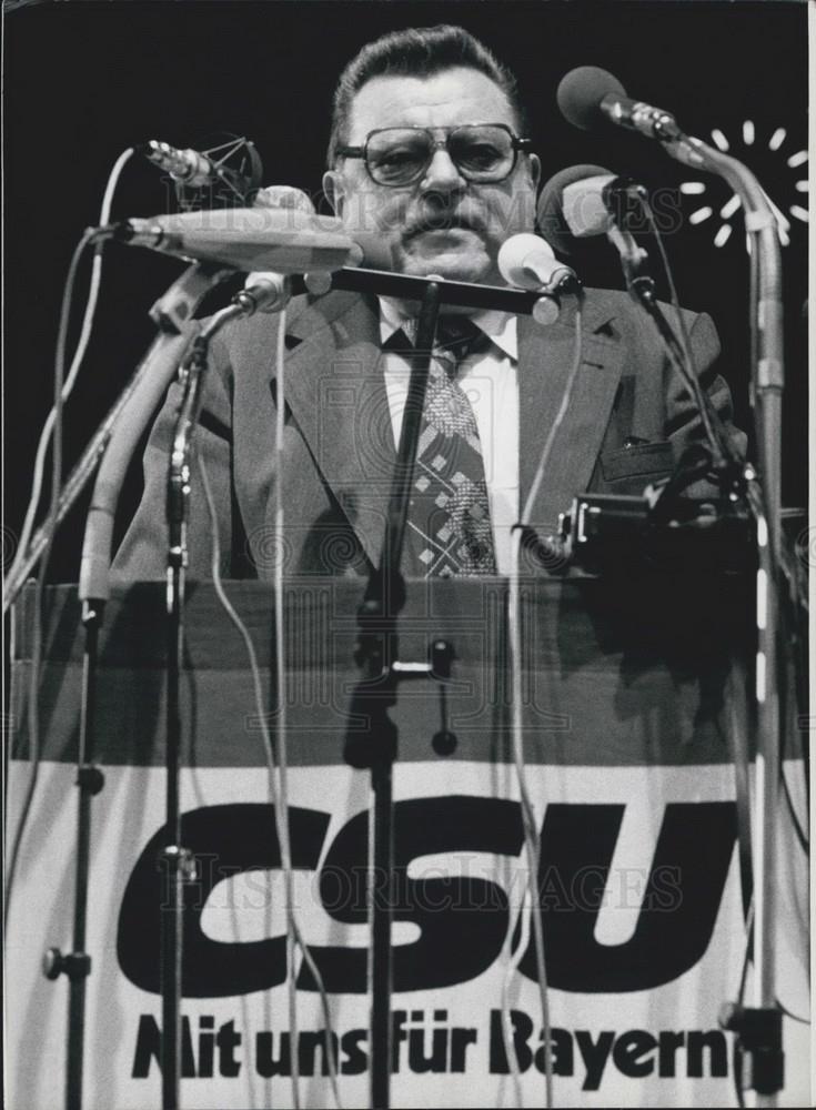 Press Photo Franz-Josef Strauss Before The Elections On October 3rd - Historic Images