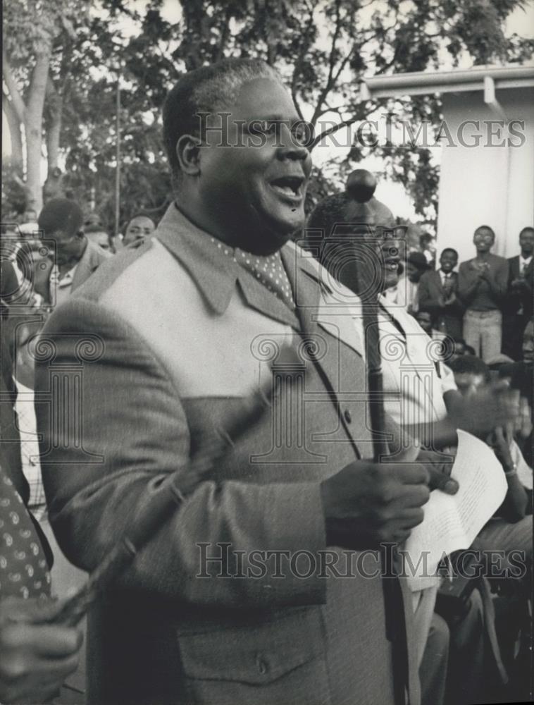 1976 Press Photo Joshua Nkomo, President, Zimbabwe African People&#39;s Union - Historic Images