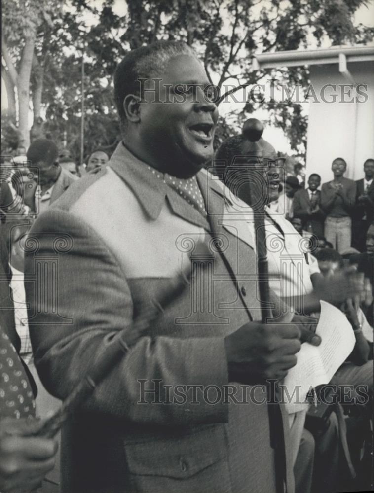 1976 Press Photo Joshua Nkomo, President, Zimbabwe African People's Union - Historic Images