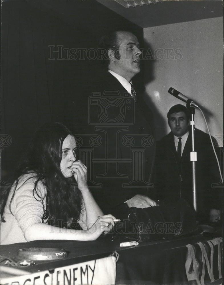 1972 Press Photo Home Secretary Mr. Maudling &amp; Bernadette Devlin - Historic Images