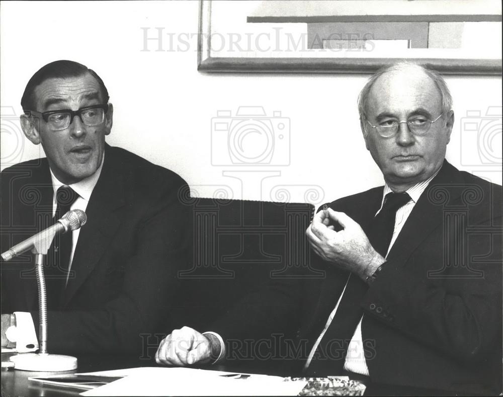 1980 Press Photo Sir Peter Matthews ,Vickers Ltd&amp; I J Fraser,Rolls-Royce - Historic Images