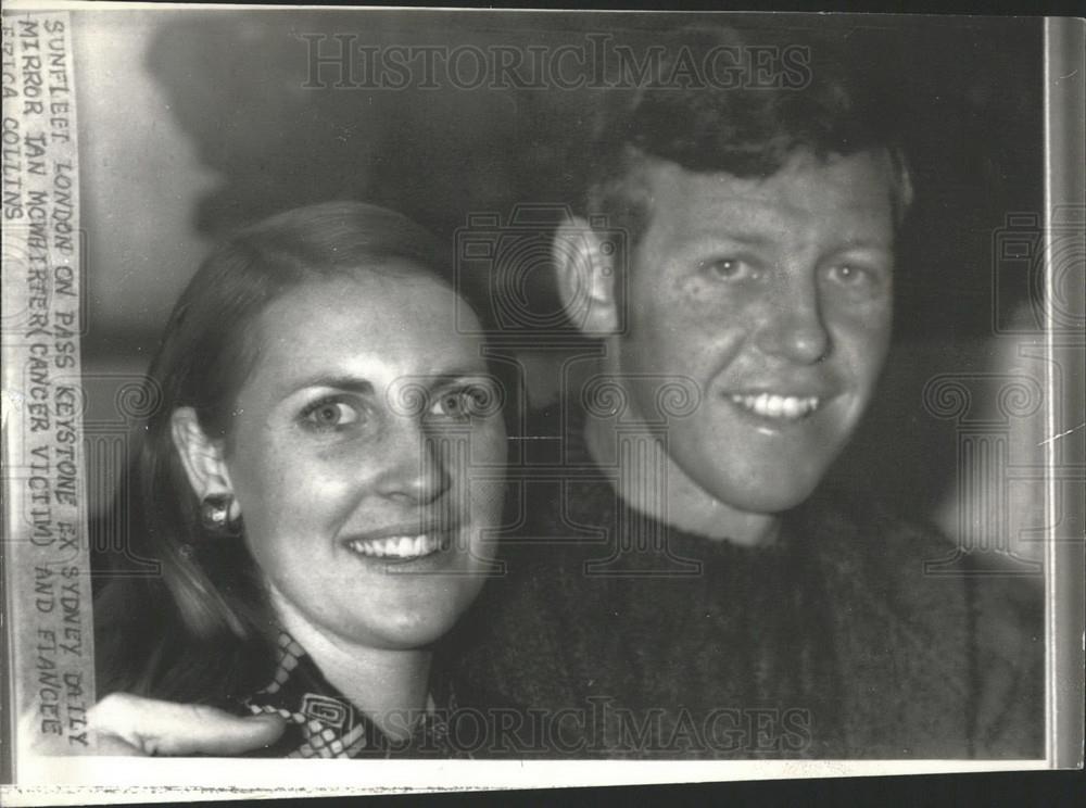 1972 Press Photo Ian McWhirter,Australian rower &amp; fiancee Erica Collins - Historic Images