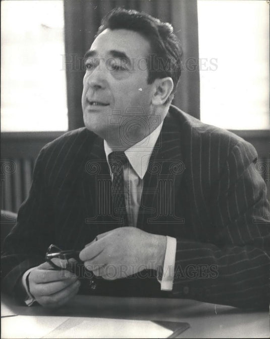 1968 Press Photo Robert Maxwell, Hill Samuel, Wood Street, Press Conference - Historic Images