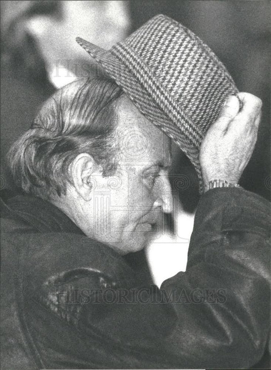 1990 Press Photo Coach, German Hockey Team, Xaver Unsinn - Historic Images