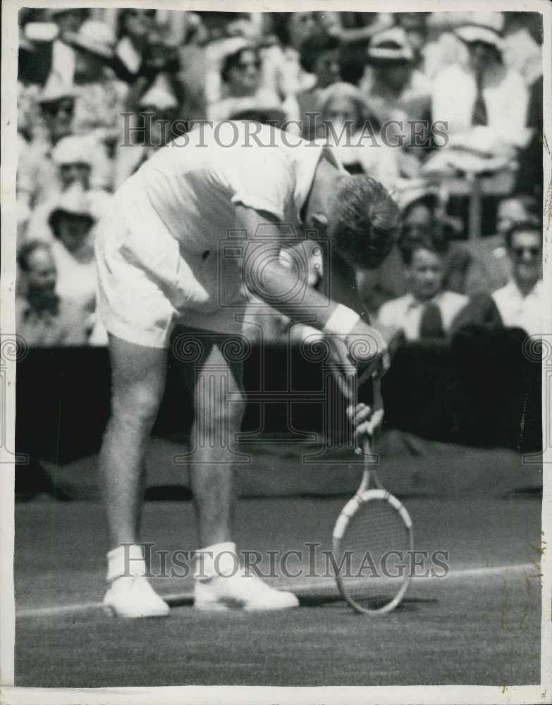 Lew Hoad Aust at Wimbledon 1953 Vintage Press Photo Print - Historic Images