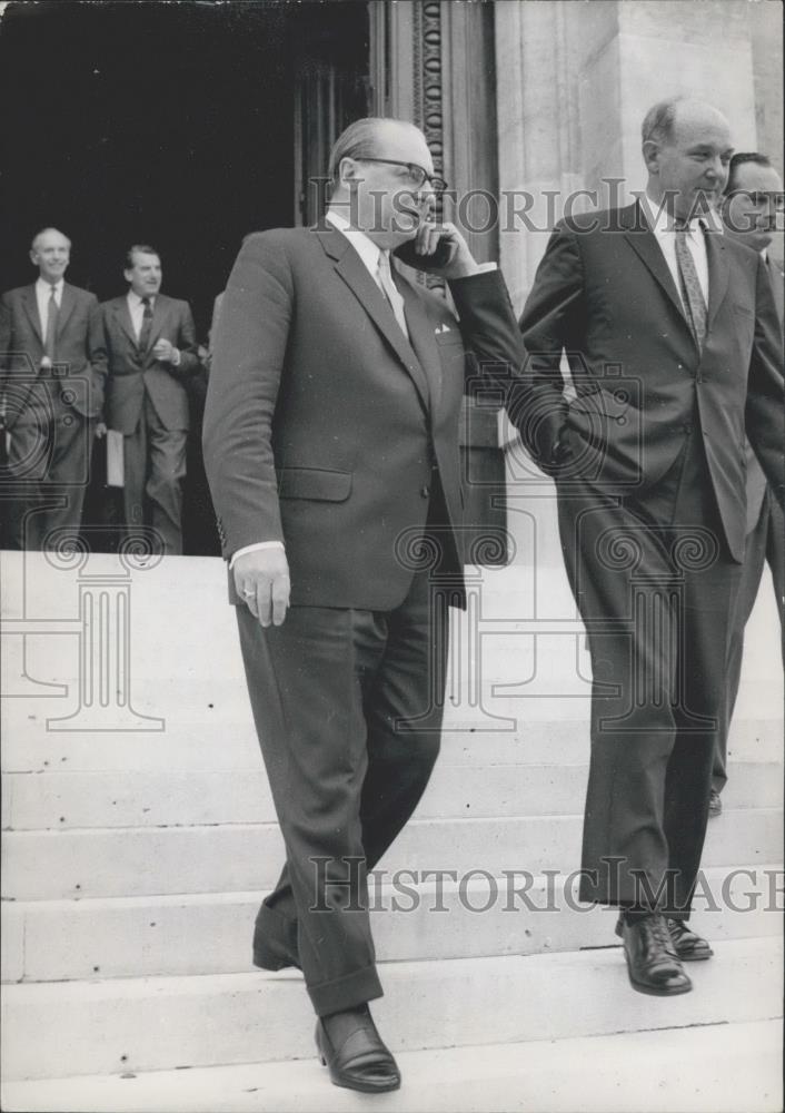 1961 Press Photo US Sec of State Dean Rusk &amp; German Von Brentano - Historic Images