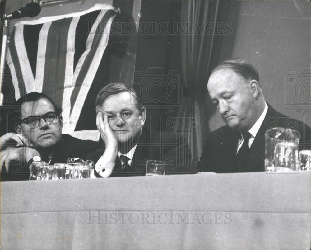 1963 Press Photo Reginald Maudling, Lord Hailsman, Deputy Prime Minister Butler - Historic Images