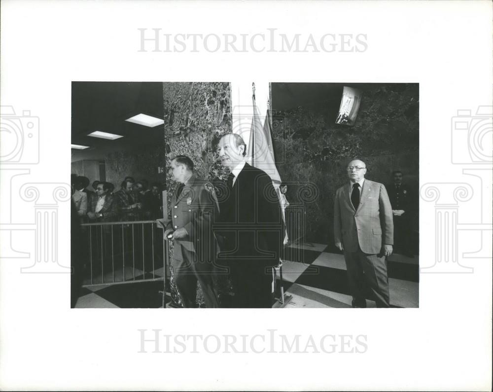 1977 Press Photo UN Sec.Gen.Kurt Waldheim - Historic Images