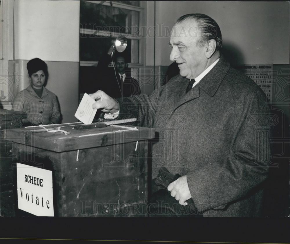 1964 Press Photo Senator Cesare Merzagora of Italy - Historic Images