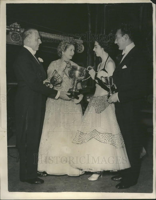 Press Photo Lady Docker Dances Before The TV Cameras - Historic Images