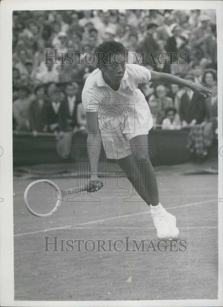 1958 Press Photo A. Gibson Tennis Player USA Match Wimbledon Ramirez - Historic Images