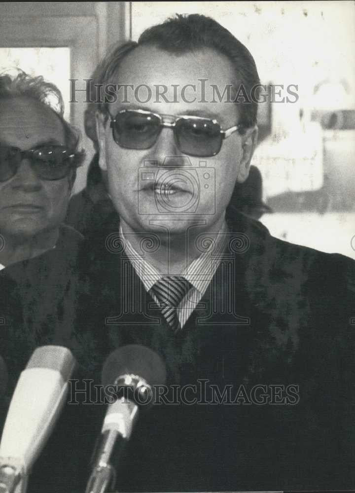1986 Press Photo Yuri A. Kvitsninky Soviet Negotiator Geneva Switzerland Talks - Historic Images