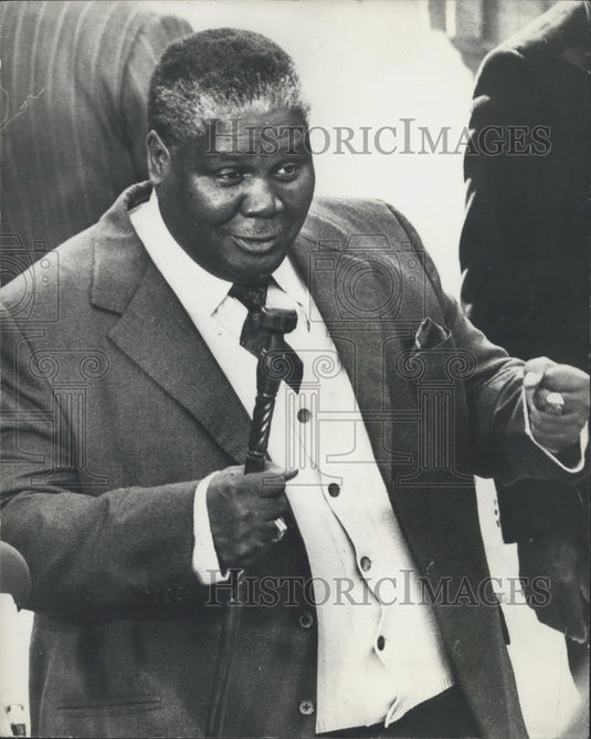 1976 Press Photo Joshua Nkomo, President, Zimbabwe African People's Union - Historic Images