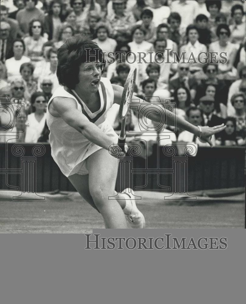 1971 Press Photo Billie Jean King, Wimbledon - Historic Images