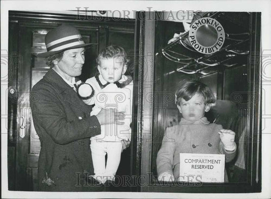 1937 Press Photo Princess Alexandra & Brother - Historic Images