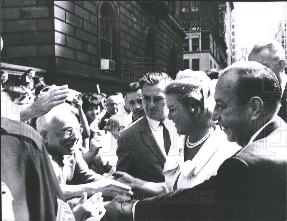 1965 Press Photo Mayor Robert Wagner, Barbara Cavanagh, Wedding - Historic Images