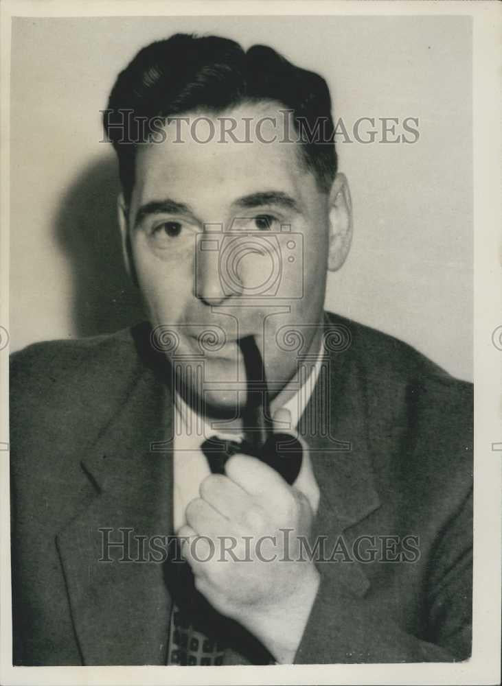 Press Photo Dr. J. Gaunt British Representative Geneva Atomic Energy Conference - Historic Images