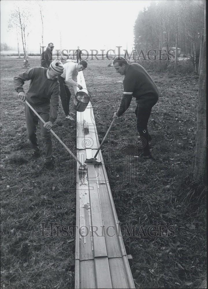 1967 Press Photo New new artificial "Loipe" in Hirschau for ski summer skiing - Historic Images