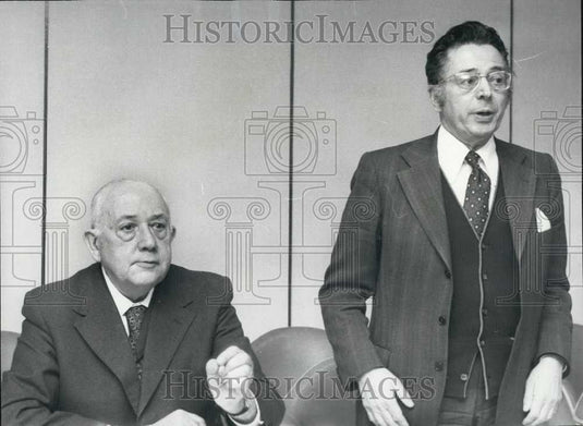 1973 Press Photo Max Morris Vice President N.U.T. Harry Allison Union Teachers - Historic Images
