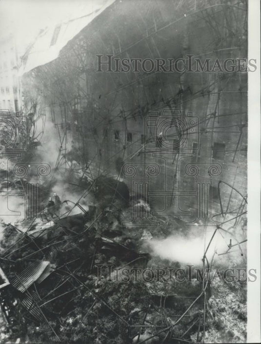 1971 Press Photo Explosion At Hitler's Blockhouse In Paris - Historic Images