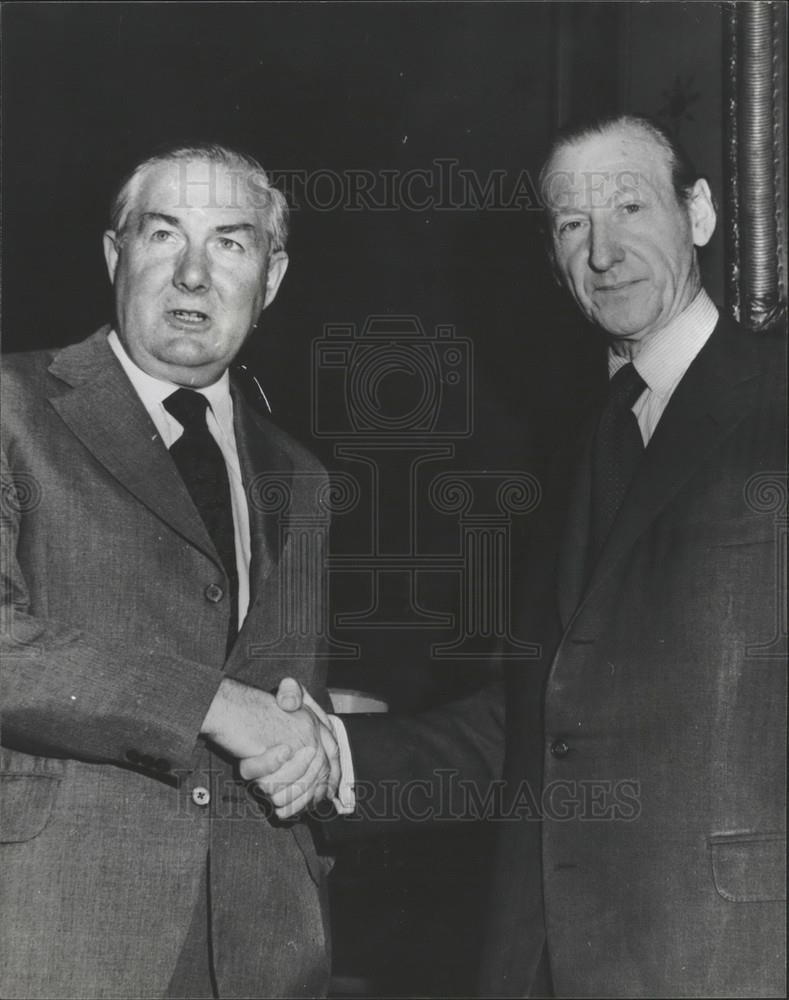 1974 Press Photo Mr Harold Wilson &amp; UN Sec Gen Kurt Waldheim - Historic Images