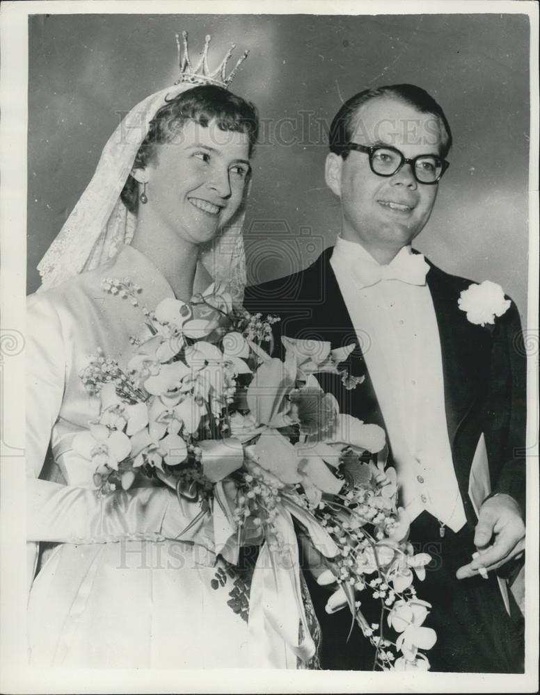 1955 Press Photo Count Bernadotte&#39;s Son Weds In Sweden - Historic Images