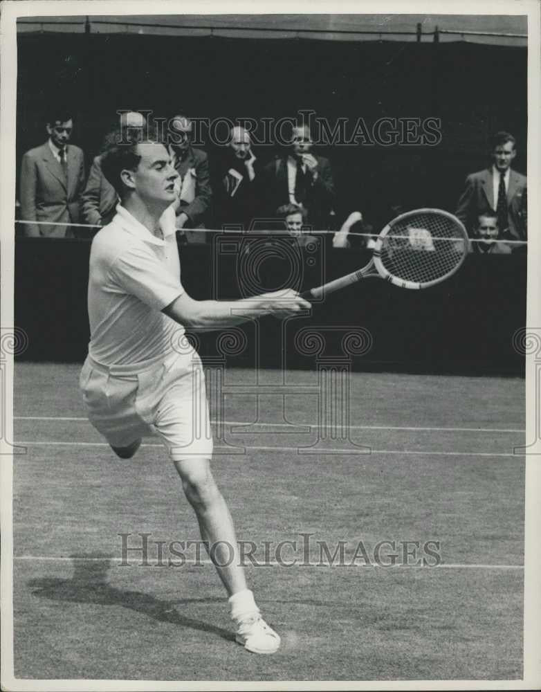 1953 Press Photo Ken Wilson Lawn Tennis Player Championships Wimbledon British - Historic Images