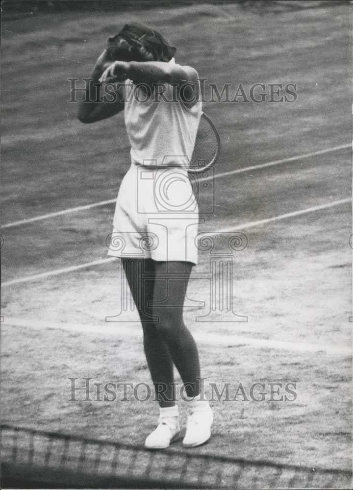 1958 Press Photo Althea Gibson beats Angela Mortimer At Wimbledon Final - Historic Images