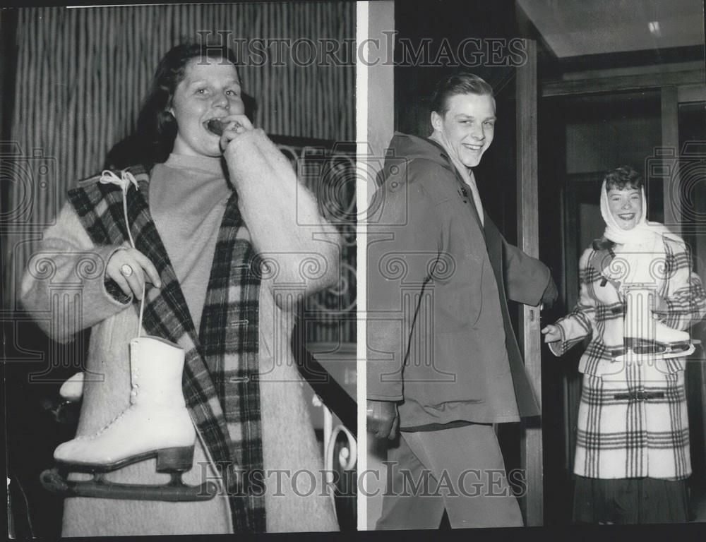 1958 Press Photo Karin Gude will participate in the German Championship of Ice S - Historic Images