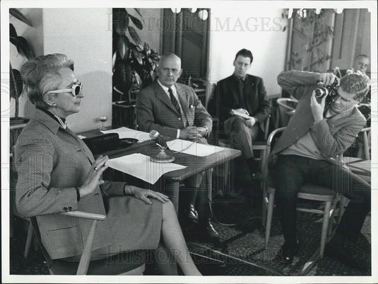 1968 Press Photo Greece newspaper publisher Helena Vlachou in Stockhom - Historic Images
