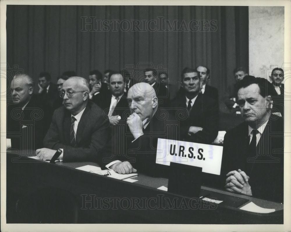 UN Conference Debate USSR Delegation Members Menshikov Kumykin 1964 ...