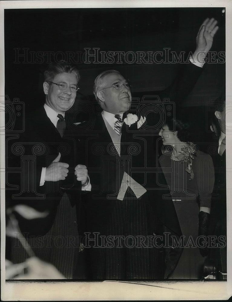 1939 Press Photo Julius P. Heil and Gov. Phillip LaFollette of Wisconsin. - Historic Images