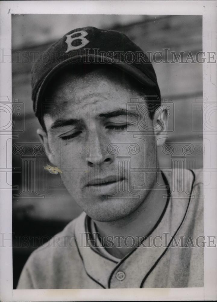 1938 Press Photo Emerson Dickman Pitcher Boston Red Sox Spring Training Camp MLB - Historic Images