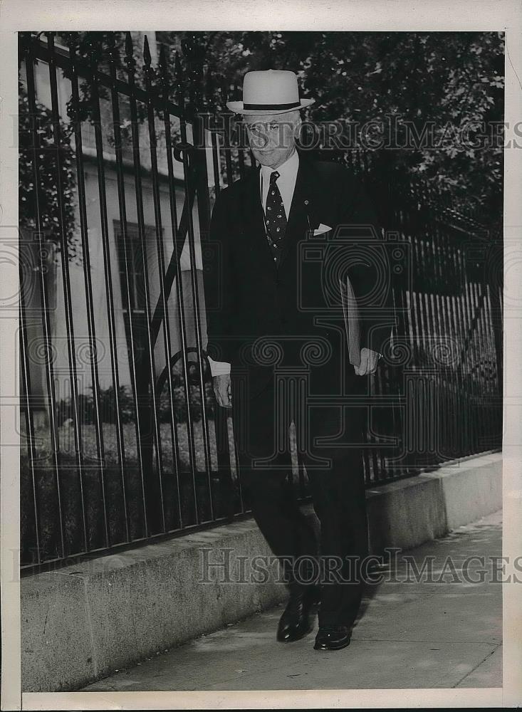 1939 Press Photo Secretary Of State Cordell Hull Arrives At White House - Historic Images