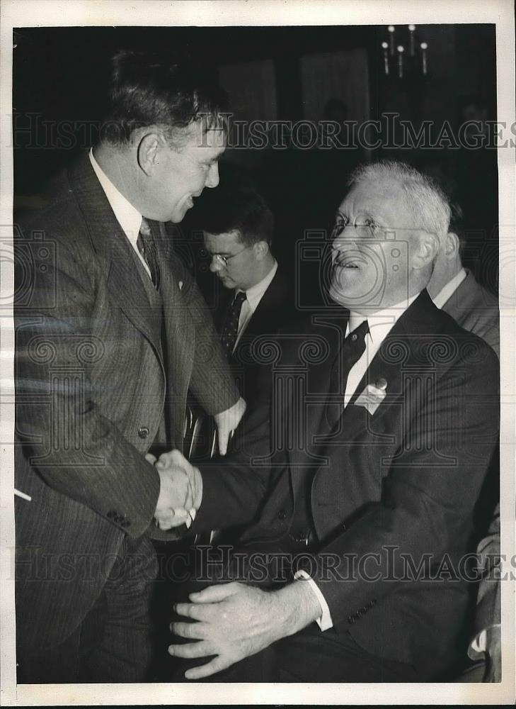 1940 Press Photo Philadelphia Mayor Robert Lamberton With MA Rep Joseph Martin - Historic Images