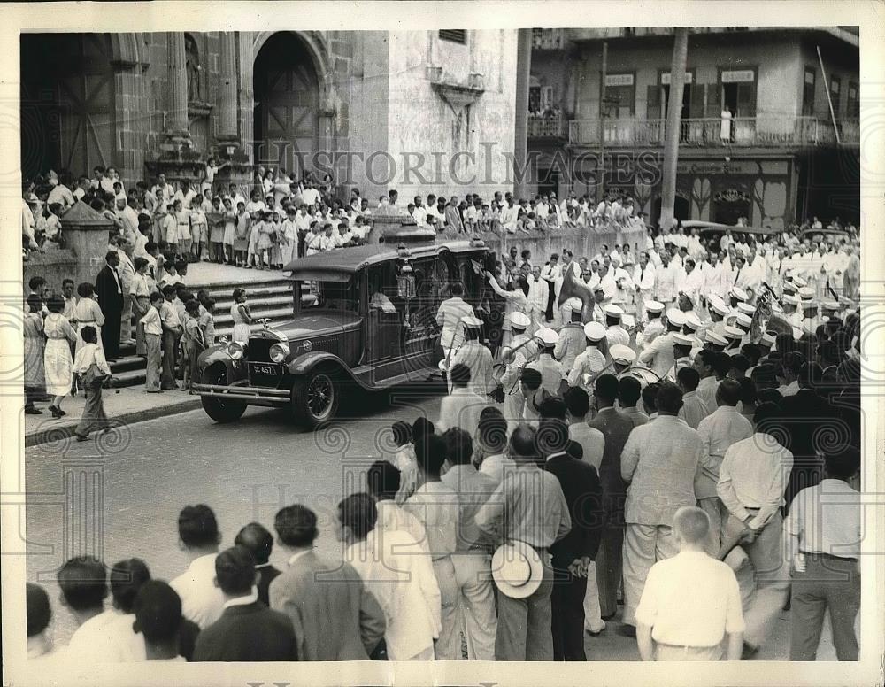 1935 Press Photo Body of Dr Urdaneta Venezuelan Charge D&#39;Affairs - Historic Images