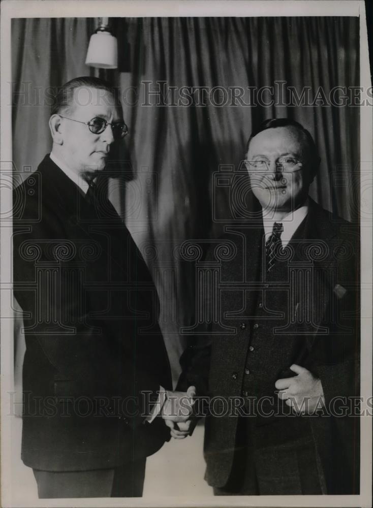 1935 Press Photo Verner Main Republican Candidate for Congress & Gov Fitzgerald - Historic Images