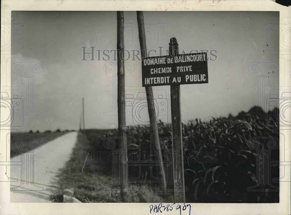 1934 Press Photo Private Road to Zahareff Estates - nea48443 - Historic Images