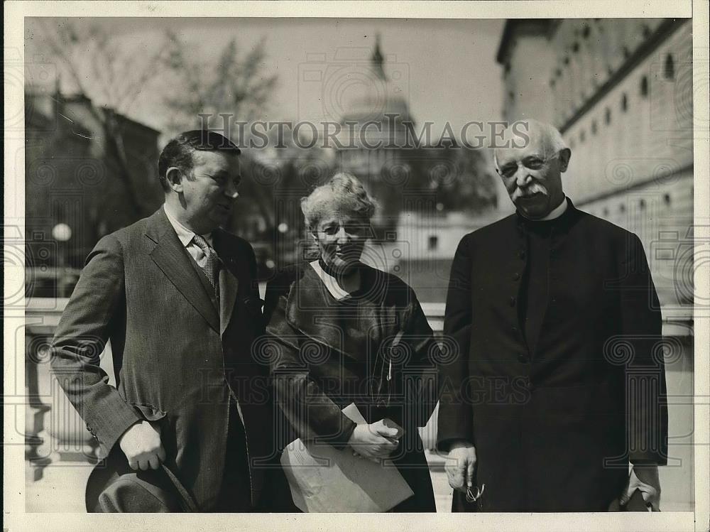 1926 Press Photo Charles Pettyjphn, Mrs Florence Kahn &amp; Canon Wm S Chase - Historic Images