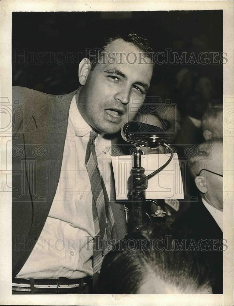 1940 Press Photo CB Kannamer of Montgomery Alabama Deligation answering rollcall - Historic Images