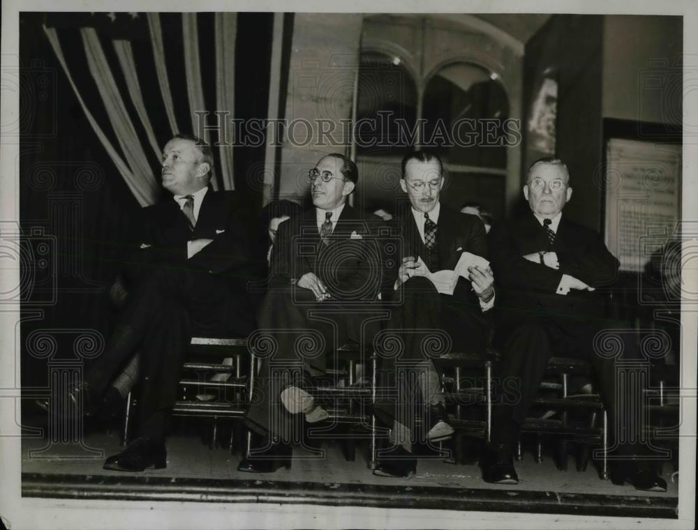 1935 Press Photo Tenement Commisioner L Post,A Leekowitz,R Searle, F Walsh - Historic Images