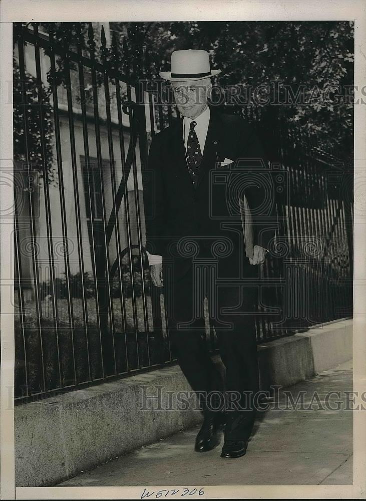 1939 Press Photo Secretary Of State Cordell Hull Arrives White House Washington - Historic Images