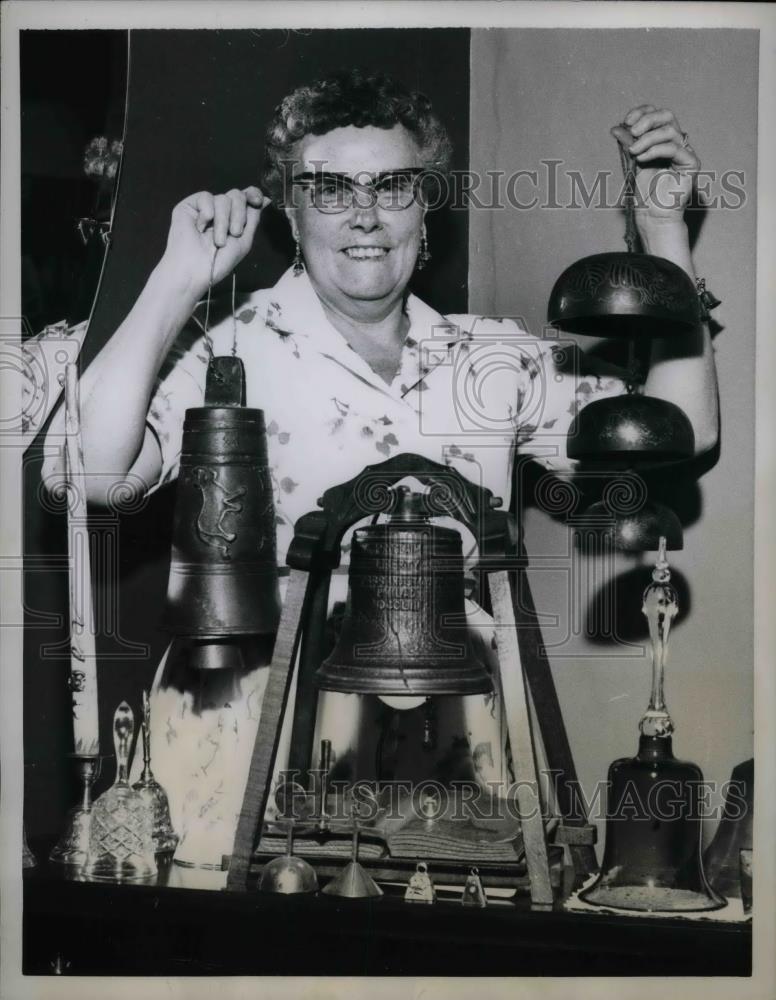 1959 Press Photo Mrs Howard Detchon 200 Bells in Collection - nea59812 - Historic Images